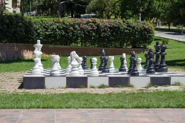 Μεγάλο σκάκι σε έναν κήπο — Φωτογραφία Αρχείου