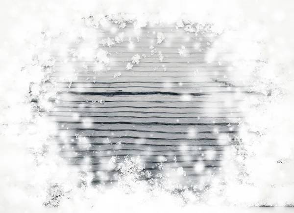 Textura de madera en nieve — Foto de Stock
