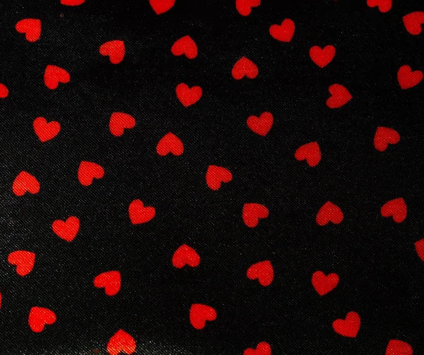 Black background with red hearts — Stock Photo, Image