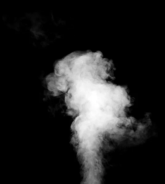 Vapor blanco sobre fondo negro . —  Fotos de Stock