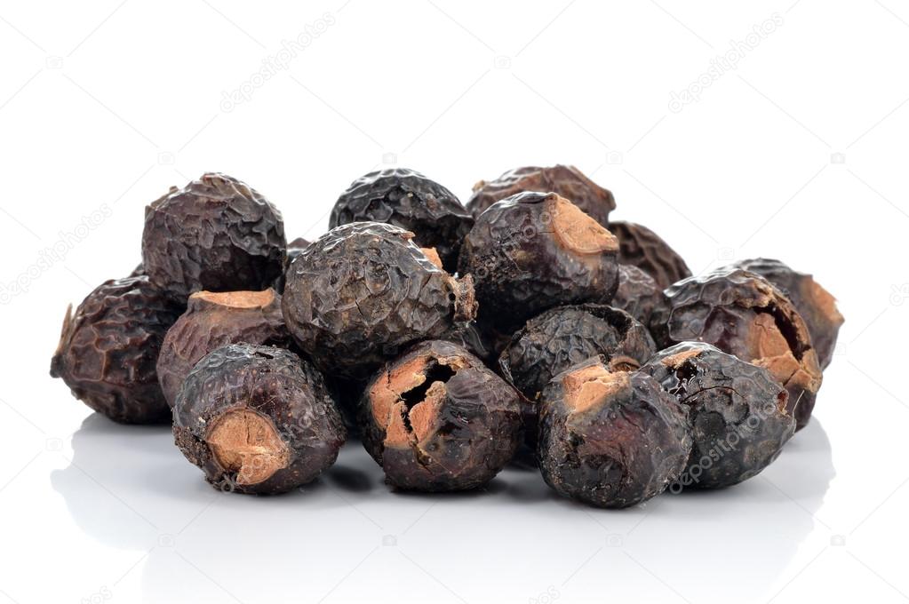 Pile of soapnuts isolated.