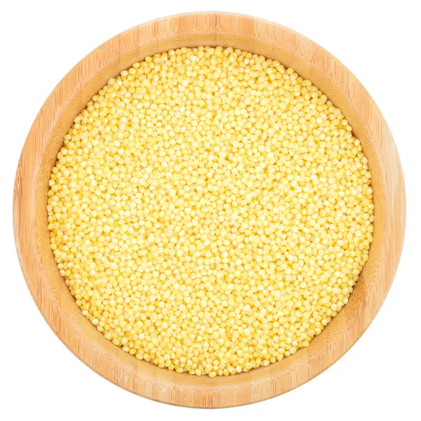 Millet in bowl isolated. — Stock Photo, Image