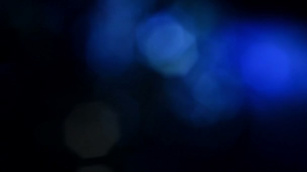 Azul, borrado, bokeh luzes fundo 1080p loop — Vídeo de Stock