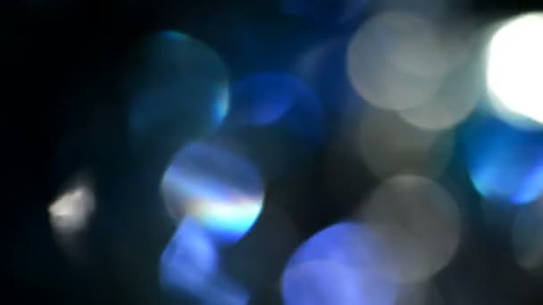 Blue, blurred, bokeh lights background 1080p loop — Stock Video