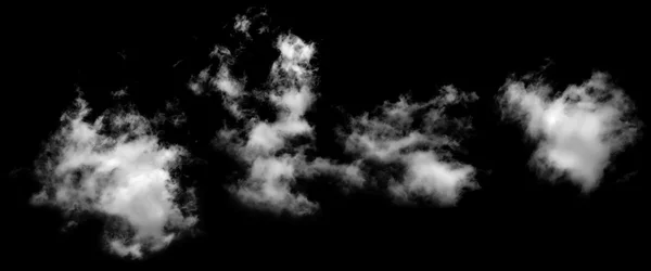 Gerçek bulutlar duman gibi siyah arka plan üzerinde seyir kümesi. — Stok fotoğraf