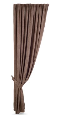 Yakalayışlı güzel bir perde. İzole edilmiş beyaz arkaplan.