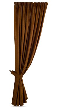 Yakalayışlı güzel bir perde. İzole edilmiş beyaz arkaplan.