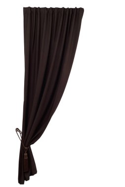 Yakalayışlı güzel bir perde. İzole edilmiş beyaz arkaplan.