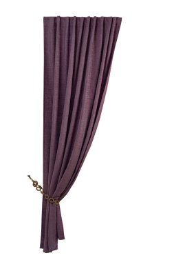 Yakalayışlı güzel bir perde. İzole edilmiş beyaz arkaplan.