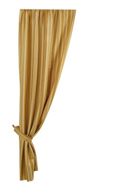 Yakalayışlı güzel bir perde. İzole edilmiş beyaz arkaplan.