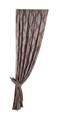 Yakalayışlı güzel bir perde. İzole edilmiş beyaz arkaplan.