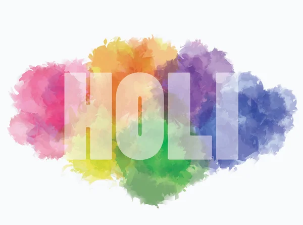 Festeggiamenti Holi in India. Bandiera con vernice ad acquerello . — Vettoriale Stock