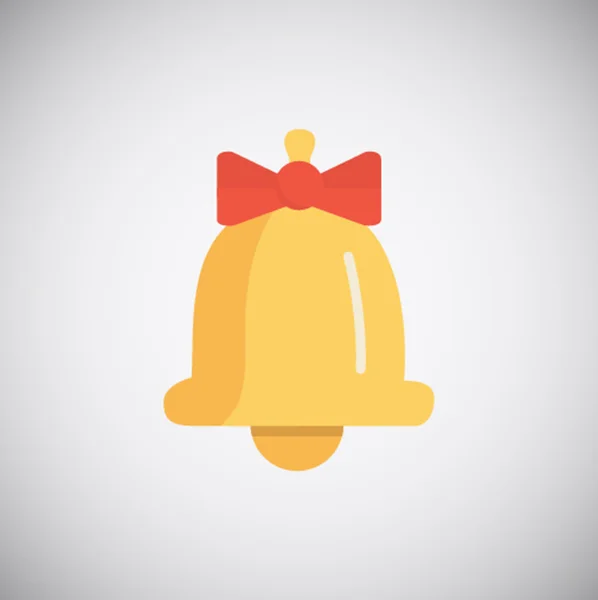 Icône cloche de Noël dorée — Image vectorielle