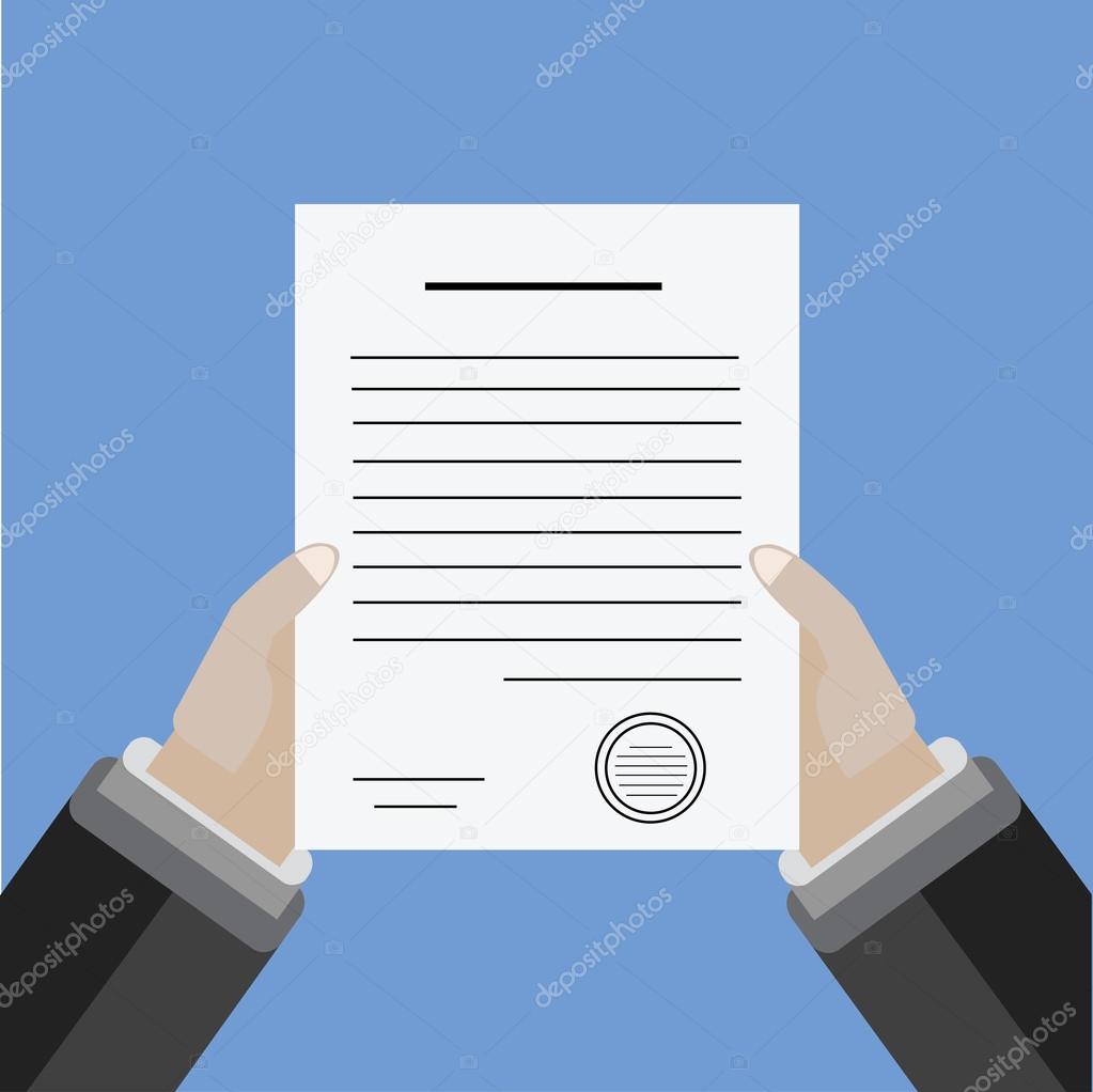 2 Hands holding the Document