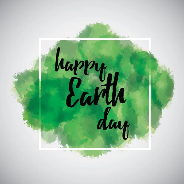 Mutlu Dünya günü işareti yeşil suluboya arka planda bir f