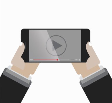 Ellerini tutarak akıllı telefon, video/müzik çalar