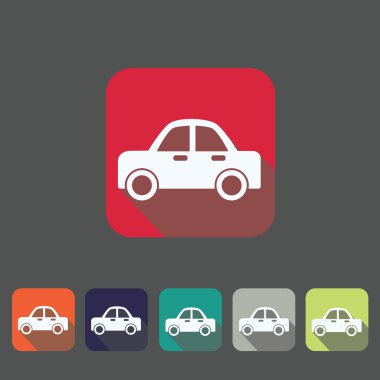 Farklı arka planlar üzerinde 6 düz simgeler kümesi