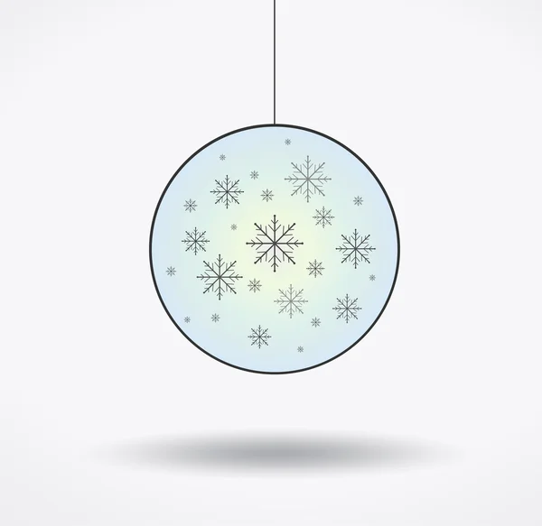 Bola de Navidad colgando en estilo moke-up — Vector de stock