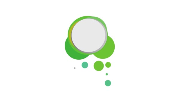 Modern Green Bubbles metin arkaplanı. 4K Canlandırıldı — Stok video