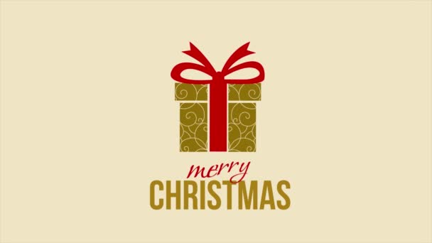 Joyeux fond de Noël. Boules d'arbre de Noël et coffrets cadeaux — Video