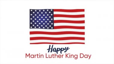 Martin Luther King Günü Amerikan bayrağıyla canlandırılmış görüntüler.