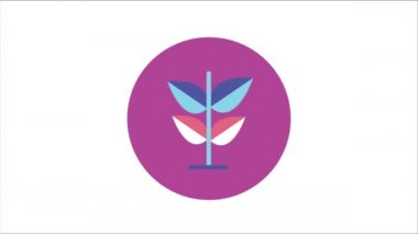 Soyut ağaç büyüme animasyon gölge biçimi tasarımı