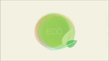 Çevre dostu harfler. 4k video canlandırma seti.