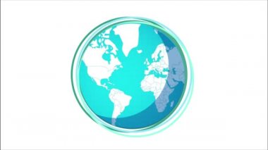 Dönen soyut gezegen ikonu