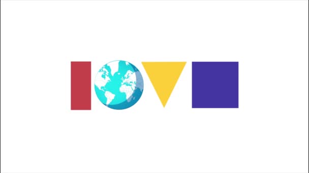 행복 한 지구의 날 애니메이션 사랑의 지구 — 비디오