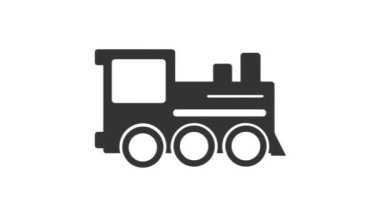 Minimum tren işareti beyaz arkaplanda izole edildi