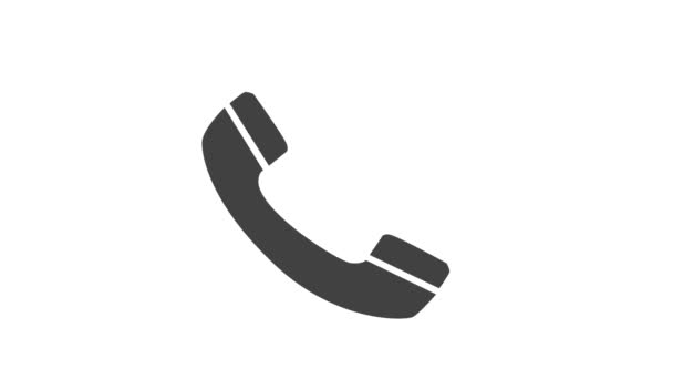 Señal de llamada telefónica aislada en pantalla verde — Vídeos de Stock