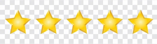 Значок звезды. Золотой вектор выделил пять звёзд. Концепция потребительской кормушки. — стоковый вектор