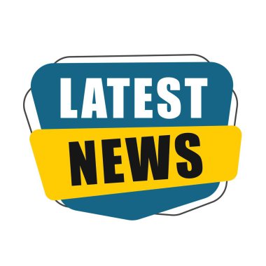 Son haberler. İş, pazarlama ve reklam afişi.