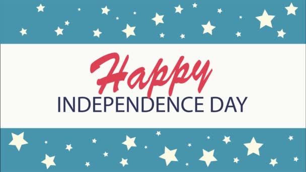 Glad självständighetsdag 4 juli firande i USA — Stockvideo