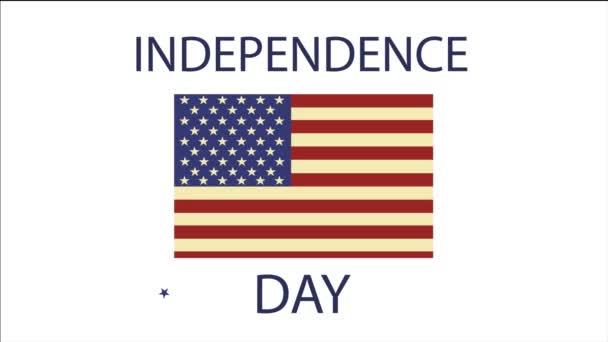 Glad självständighetsdag 4 juli firande i Amerika — Stockvideo