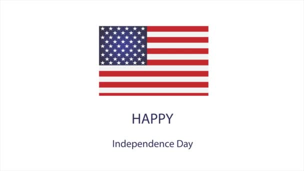 Glad självständighetsdag 4 juli firande i Amerika — Stockvideo