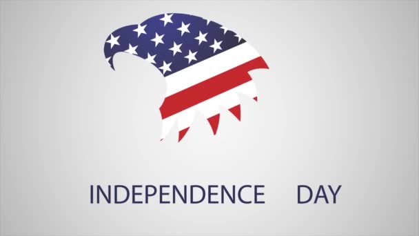 З Днем незалежності 4 липня в Америці — стокове відео
