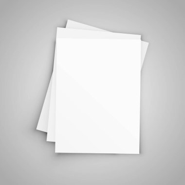 Beyaz, boş A4 kağıdı. Broşür tasarımı için şablonlar