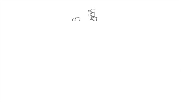 Lidská páteř animované ilustrace izolované na bílém. Zaměřeno na páteřní obratel. — Stock video
