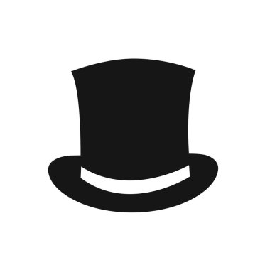 Retro tophat vector icon isolated on white background