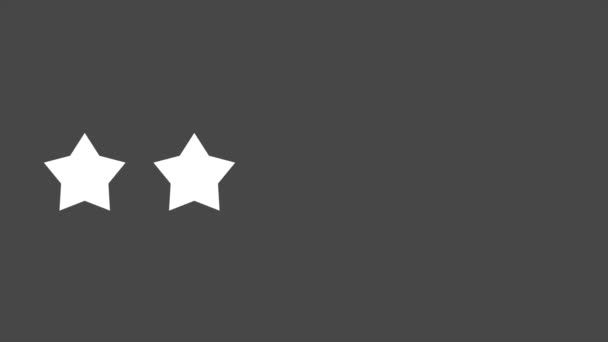 Five Rating Star Product Quality animation on black. Motion design — Stock Video