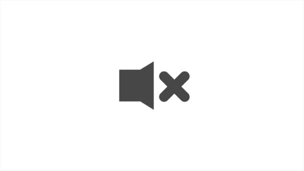 4K Renderização de um ícone de alto-falante animado para web — Vídeo de Stock