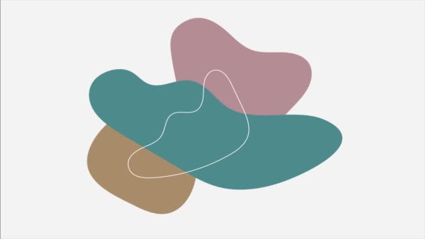 Abstrait Motion coloré art minimal liquide fond — Video