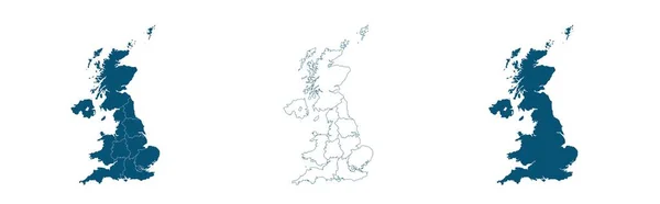 Reino Unido y mapa político de Irlanda. Inglaterra, Escocia, Gales, Irlanda del Norte, Guernsey, Isla de Man y sus capitales en diferentes colores — Archivo Imágenes Vectoriales