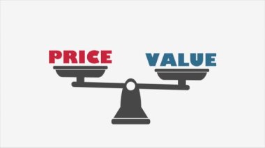 Price ve Değer Dengesi. Hareket tasarımı 4k animasyonu
