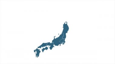 Japonya Haritası Bölgelere Giriş Yapıyor
