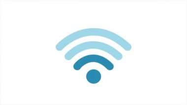 Beyaz arka planda Wi fi simgesi. Dijital çizim. Dijital teknoloji.