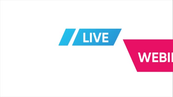 Live Webinar-Taste, Symbol. Bewegungsgrafik. — Stockvideo