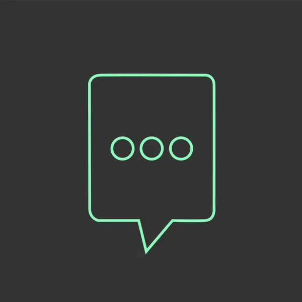 Néon chat icône collection plat design.Texting symbole. — Image vectorielle