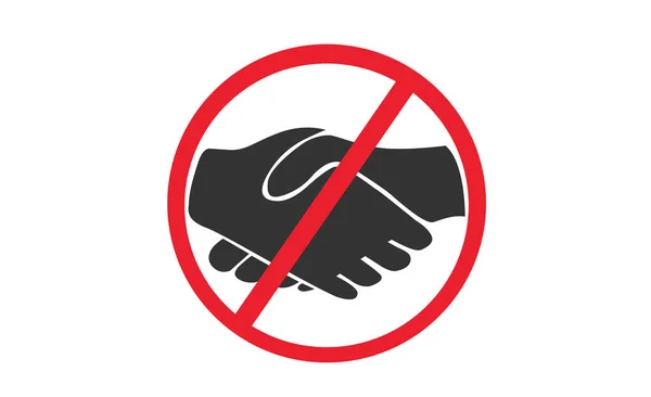 No handshake icon in a flat design. Vector illustration — Stock Vector